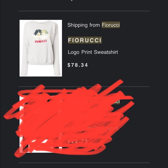 Fiorucci logo print crewneck sweatshirt with angel logo in gray - Picture 2 of 4